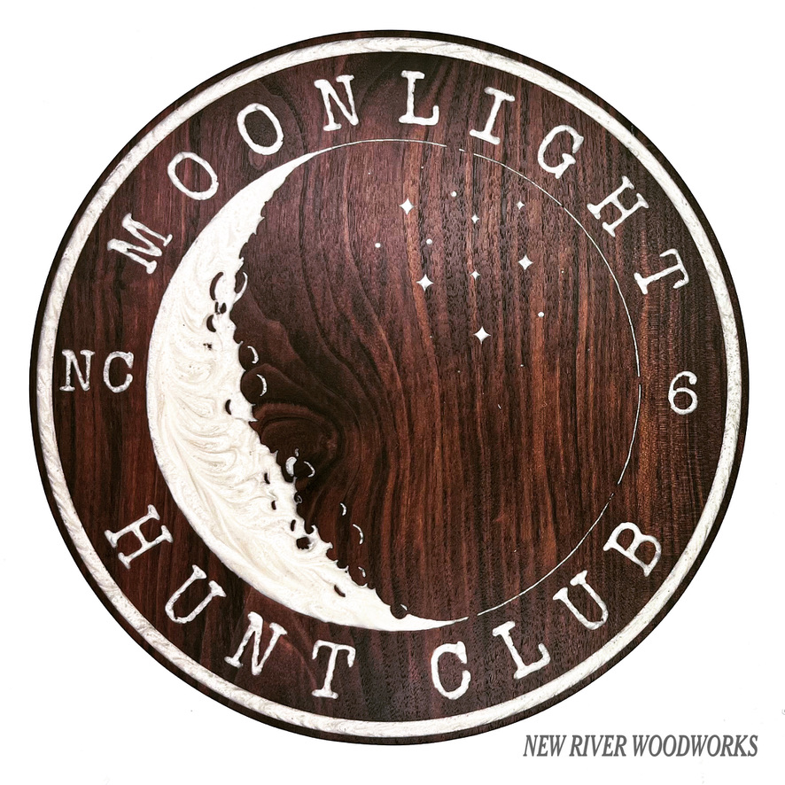 Moonlight themed custom sign